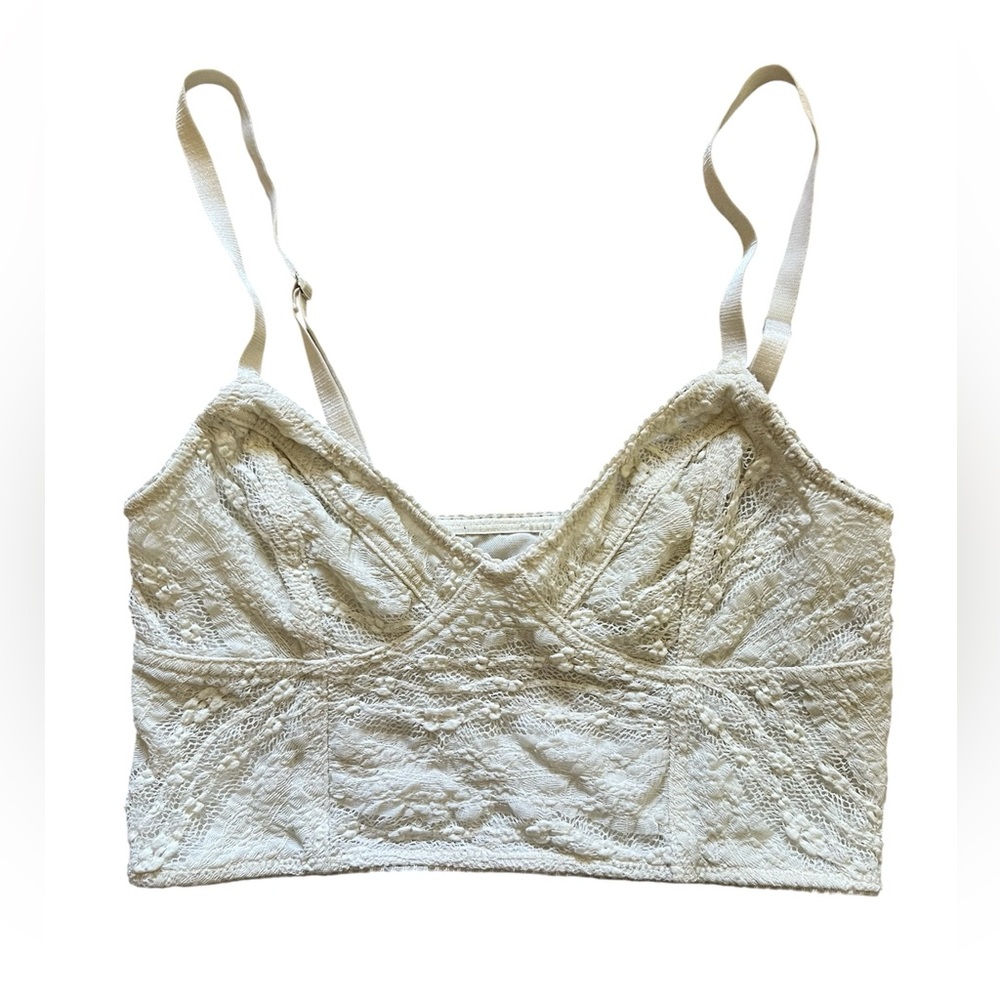 Intimately Free People Pale Yellow Lace Bralette | XSmall